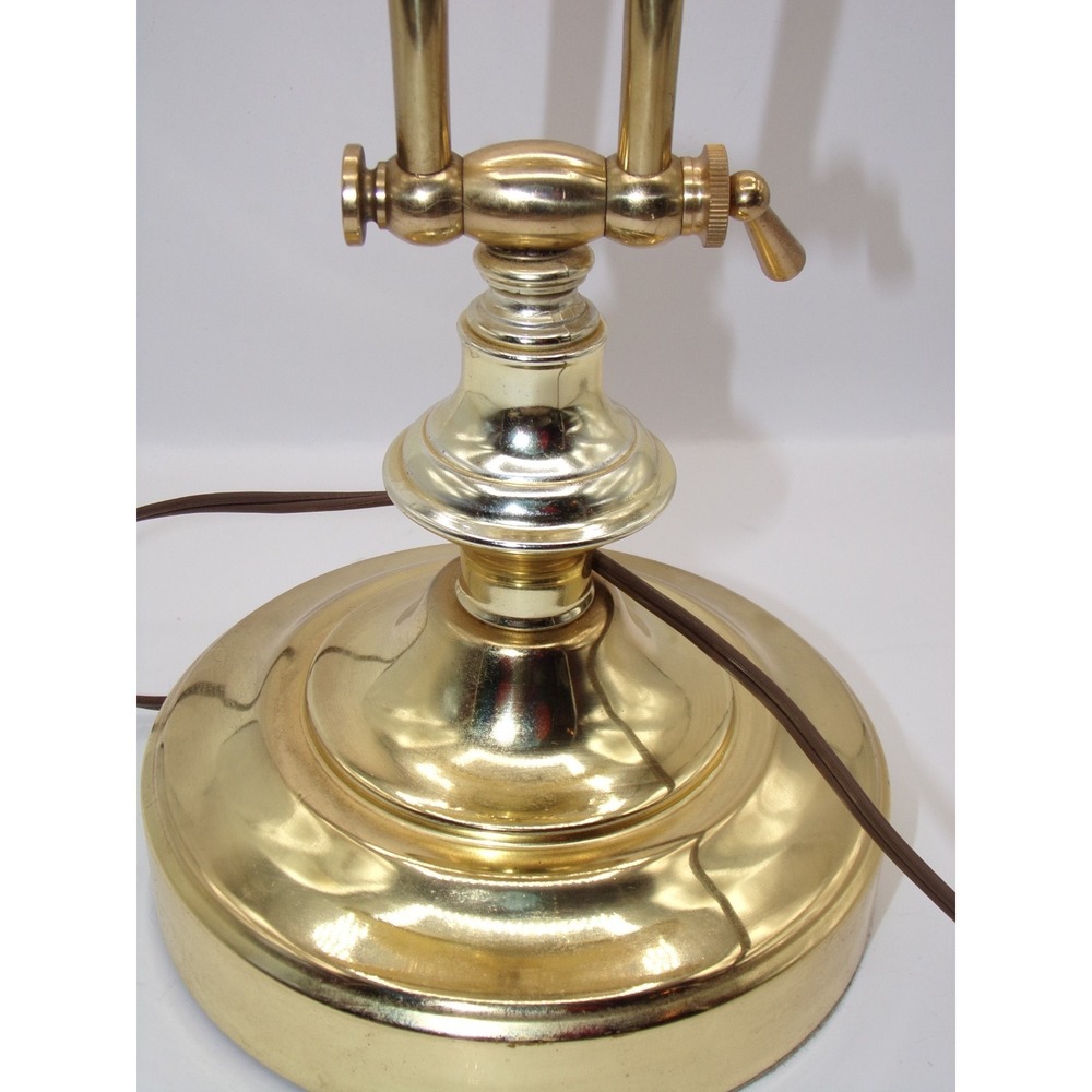 Vtg Brass Desk Lamp Adjustable Task Bankers Piano Pharmacy MCM Grandmillenial - Picture 15 of 16